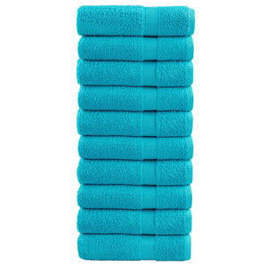 Premium Badetücher SOLUND 10 Stk. Türkis 100x150 cm 600 g/m²