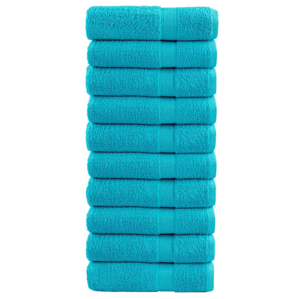 Premium Badetücher SOLUND 10 Stk. Türkis 100x150 cm 600 g/m²