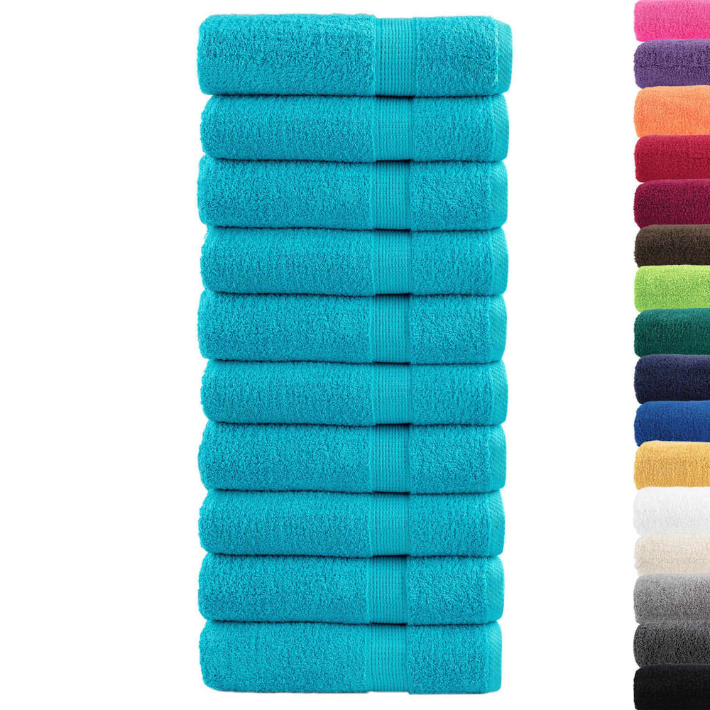 Premium Badetücher SOLUND 10 Stk. Türkis 100x150 cm 600 g/m²