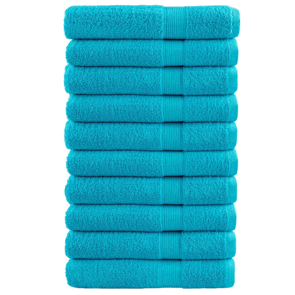 Premium-Saunatücher SOLUND 10 Stk. Türkis 80x200 cm 600 g/m²