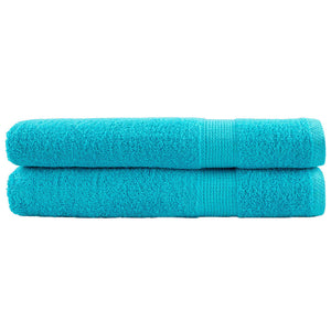 Premium-Handtücher SOLUND 2 Stk. Türkis 100x200 cm 600 g/m²