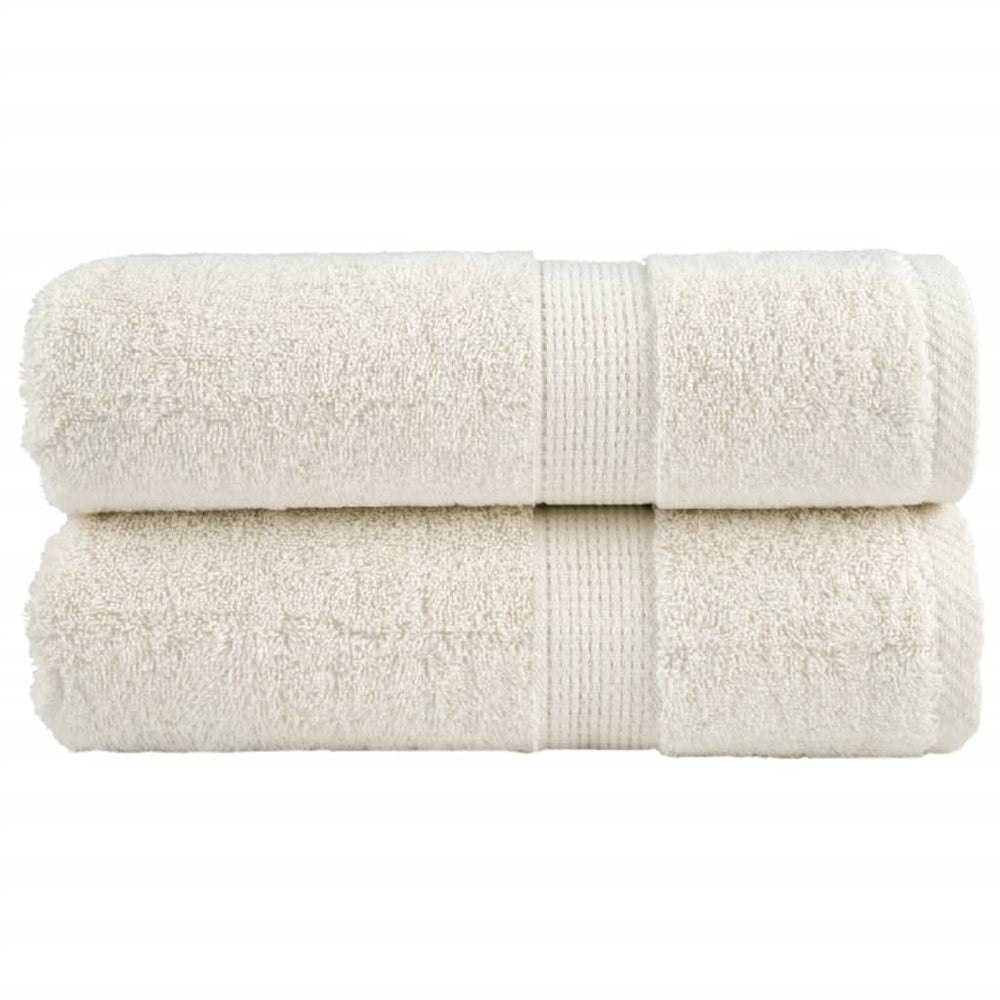 Premium Waschhandtücher SOLUND 2 Stück Creme 30x30 cm 600 g/m²