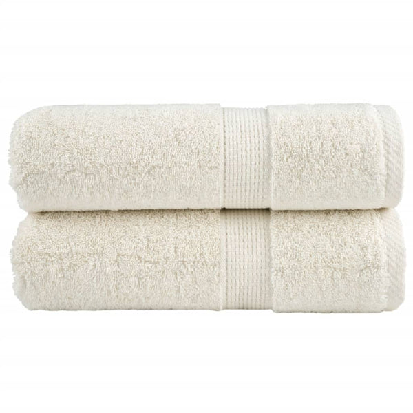 Premium Waschhandtücher SOLUND 2 Stück Creme 30x30 cm 600 g/m²