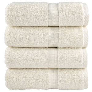 Premium Waschhandtücher SOLUND 4 Stück Creme 30x30 cm 600 g/m²