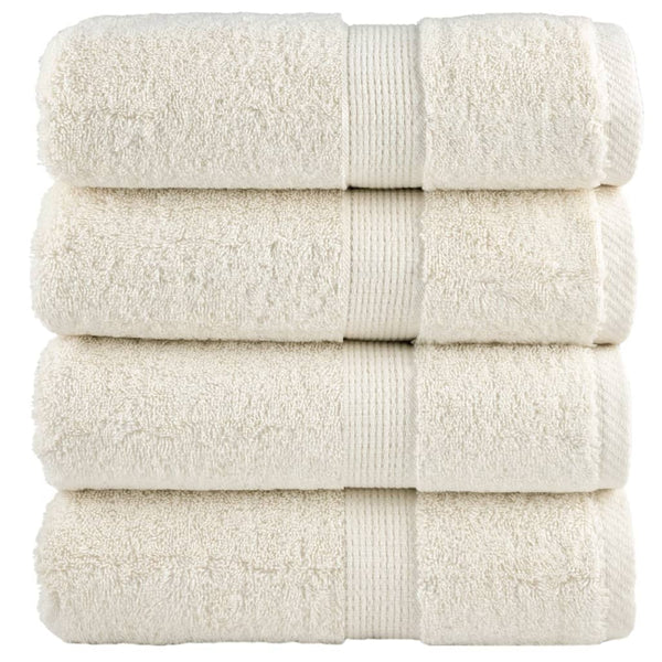 Premium Waschhandtücher SOLUND 4 Stück Creme 30x30 cm 600 g/m²