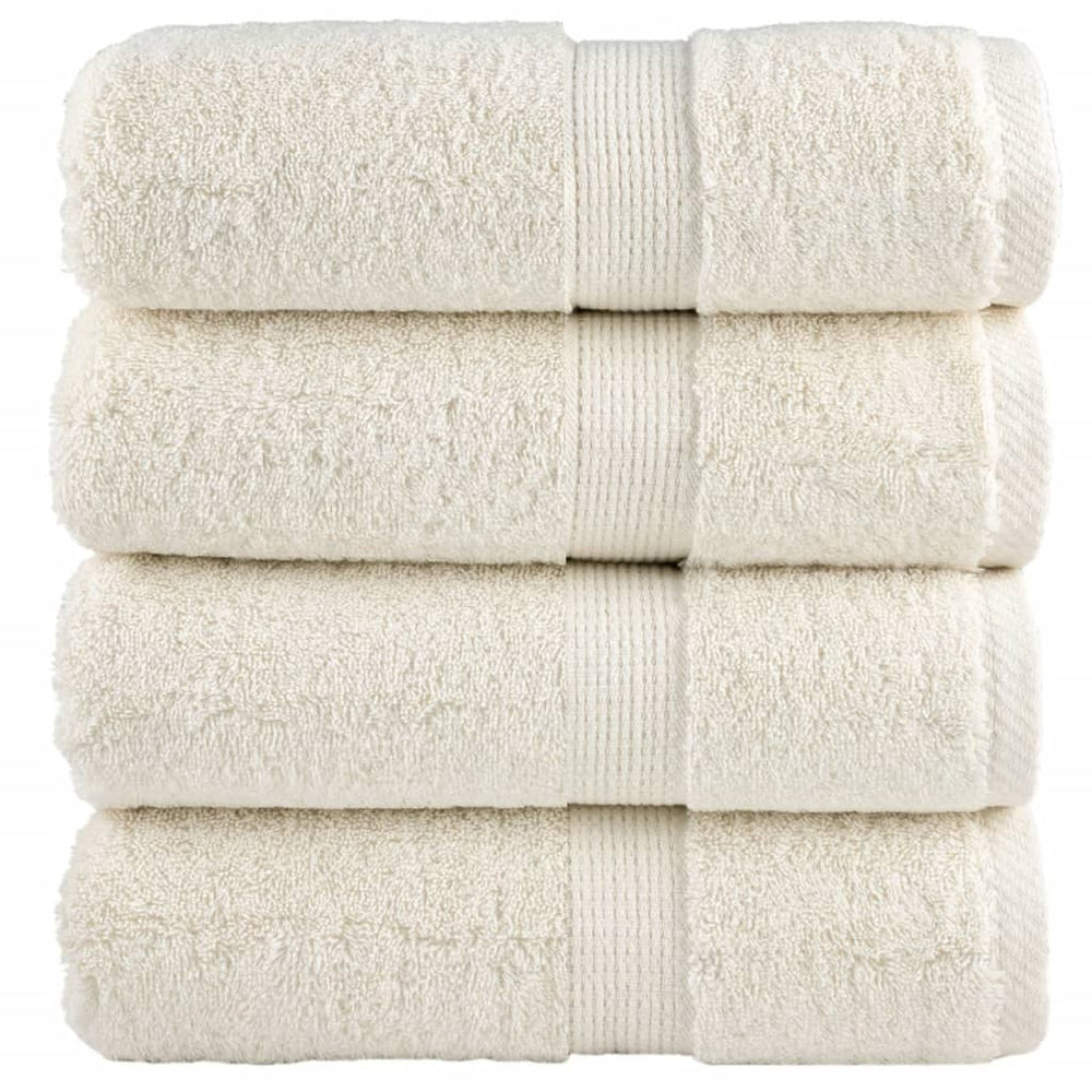 Premium-Gästetücher SOLUND 4 Stk. Cremeweiß 30x50 cm 600 g/m²