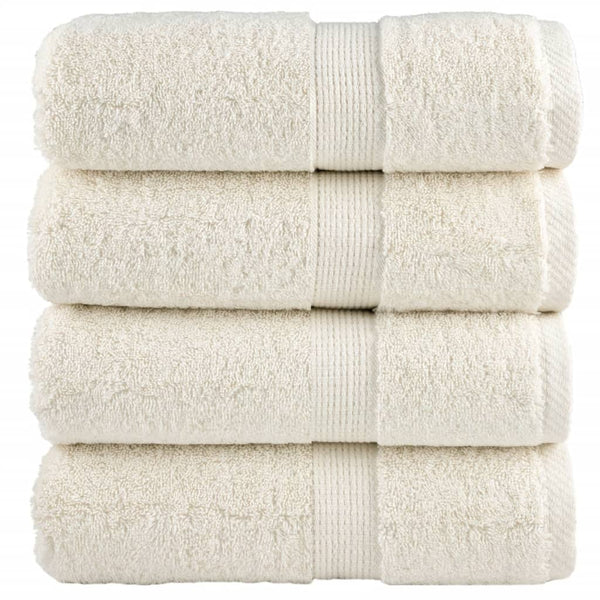 Premium-Gästetücher SOLUND 4 Stk. Cremeweiß 30x50 cm 600 g/m²