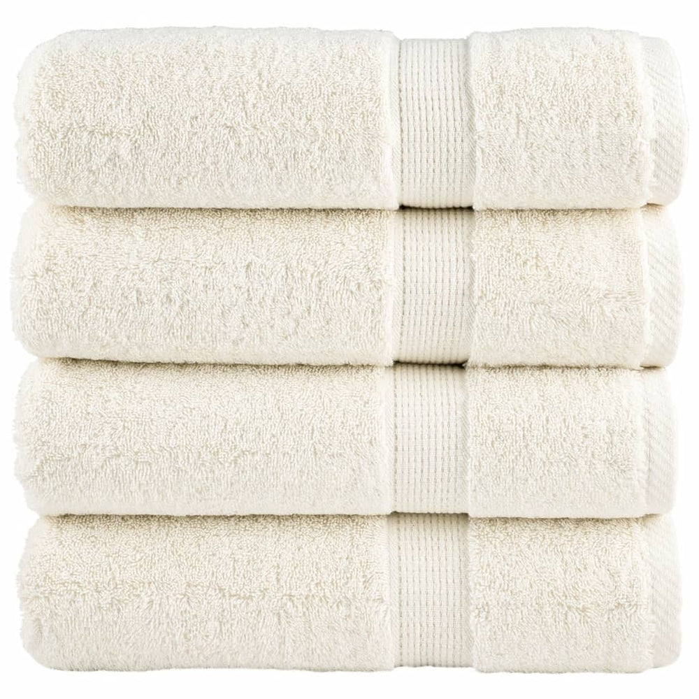 Premium-Handtücher SOLUND 4 Stk. Cremeweiß 50x100 cm 600 g/m²