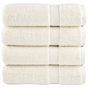 Premium-Handtücher SOLUND 4 Stk. Cremeweiß 50x100 cm 600 g/m²