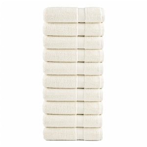 Premium-Handtücher SOLUND 10 Stk. Cremeweiß 50x100 cm 600 g/m²