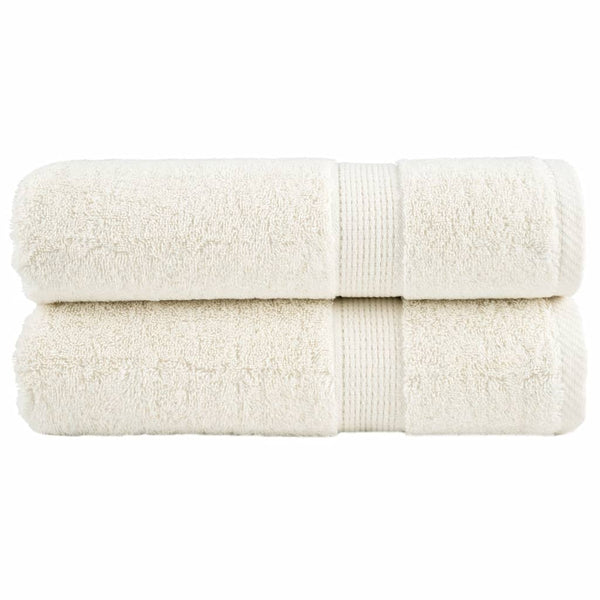 Premium Badetücher SOLUND 2 Stk. Creme 100x150 cm 600 g/m²