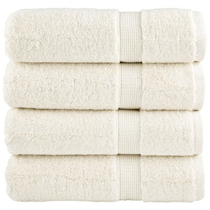 Premium Badetücher SOLUND 4 Stk. Creme 100x150 cm 600 g/m²