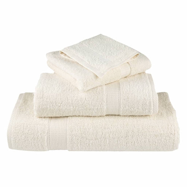 Premium Badetücher SOLUND 4 Stk. Creme 100x150 cm 600 g/m²