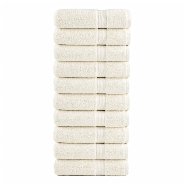 Premium Badetücher SOLUND 10 Stk. Creme 100x150 cm 600 g/m²