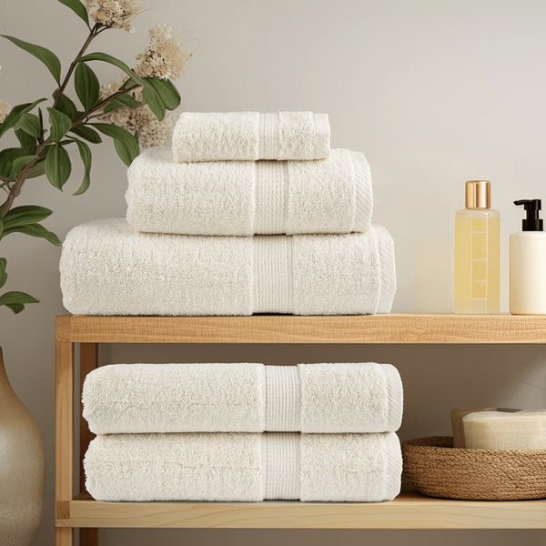 Premium Badetücher SOLUND 10 Stk. Creme 100x150 cm 600 g/m²
