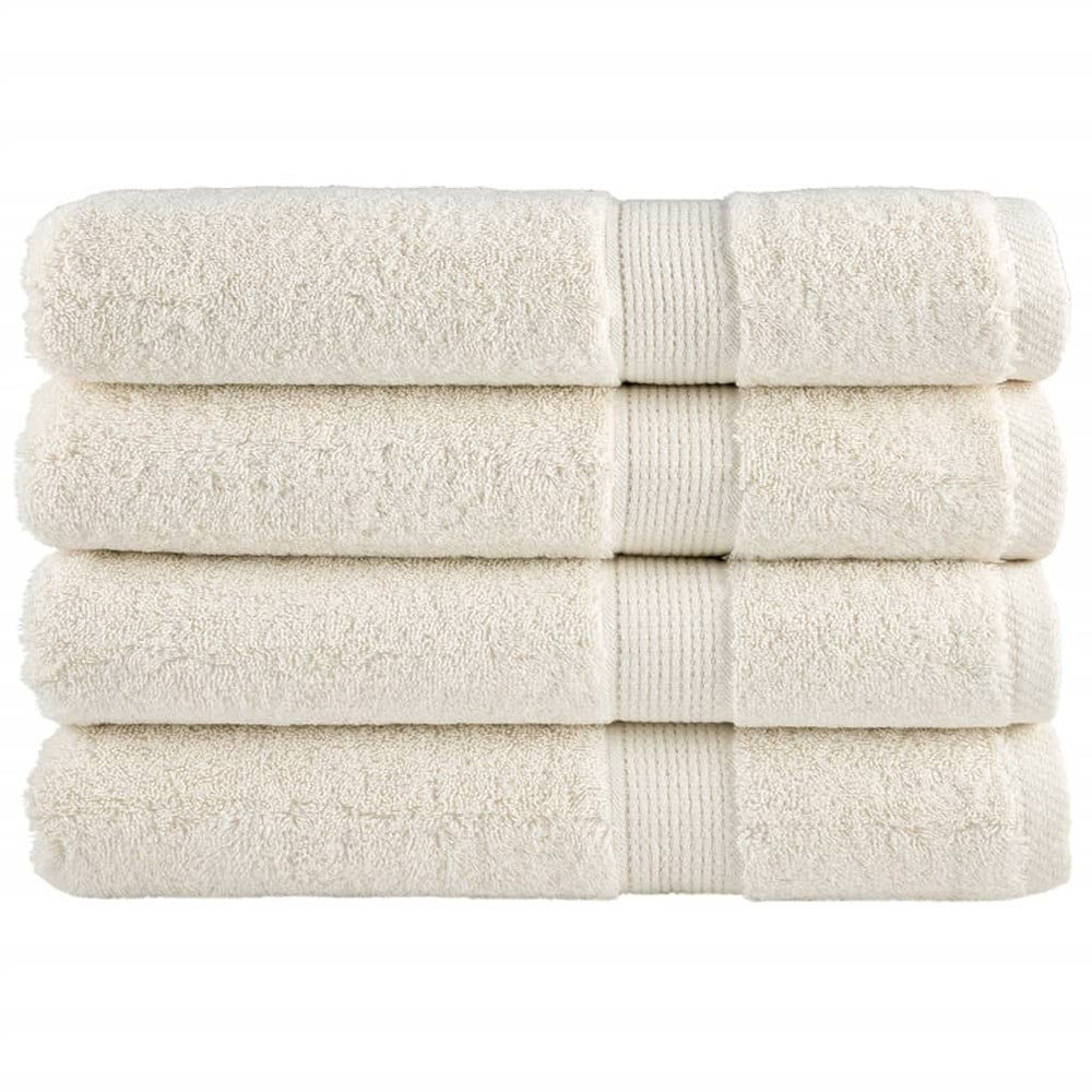 Premium-Saunatücher SOLUND 4 Stk. Cremeweiß 80x200 cm 600 g/m²