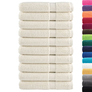 Premium-Handtücher SOLUND 10 Stk. Cremeweiß 100x200 cm 600 g/m²