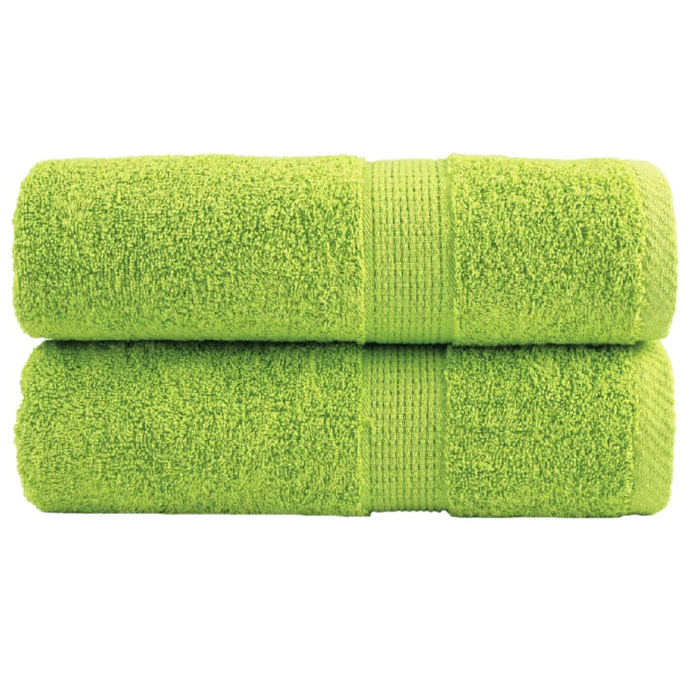 Premium Waschhandtücher SOLUND 2 Stück Apfelgrün 30x30 cm 600 g/m²