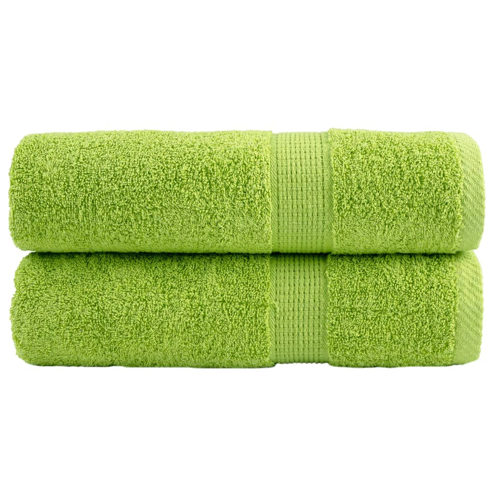 Premium-Handtücher SOLUND 2 Stk. Apfelgrün 50x100 cm 600 g/m²
