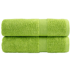 Premium-Handtücher SOLUND 2 Stk. Apfelgrün 50x100 cm 600 g/m²