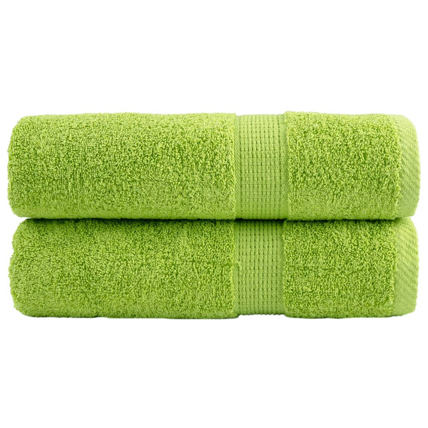 Premium-Handtücher SOLUND 2 Stk. Apfelgrün 50x100 cm 600 g/m²