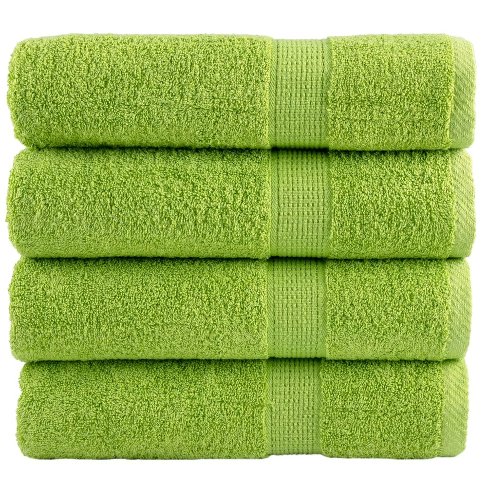 Premium-Handtücher SOLUND 4 Stk. Apfelgrün 50x100 cm 600 g/m²