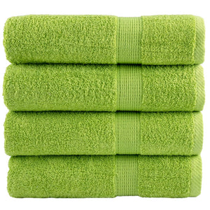 Premium-Handtücher SOLUND 4 Stk. Apfelgrün 50x100 cm 600 g/m²