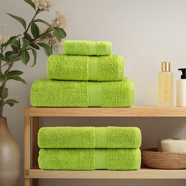 Premium-Duschtücher SOLUND 2 Stk. Apfelgrün 70x140 cm 600 g/m²