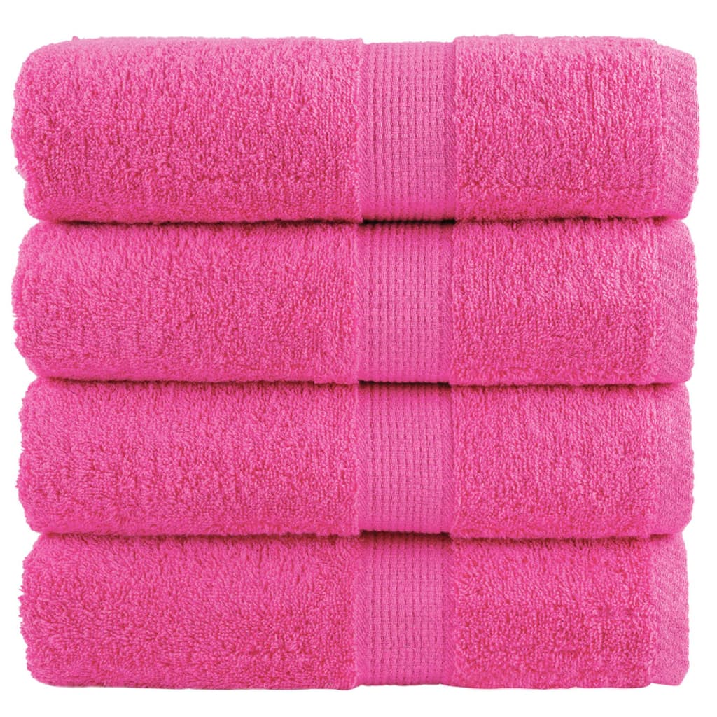 Premium-Gästetücher SOLUND 4 Stk. Rosa 30x50 cm 600 g/m²