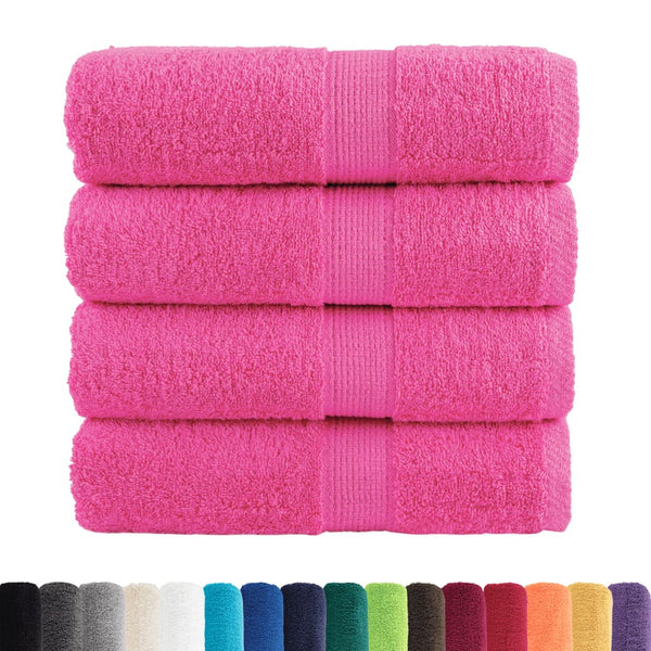 Premium-Gästetücher SOLUND 4 Stk. Rosa 30x50 cm 600 g/m²