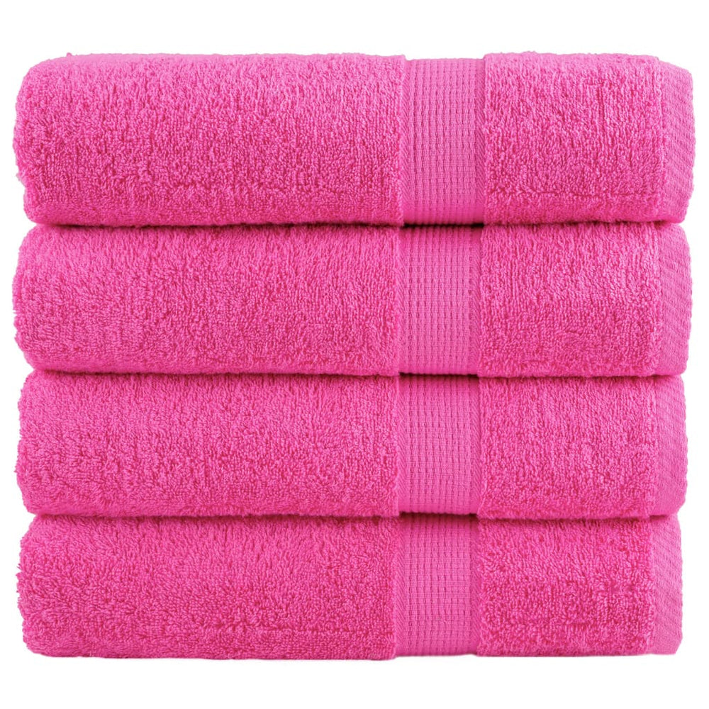 Premium-Handtücher SOLUND 4 Stk. Rosa 50x100 cm 600 g/m²