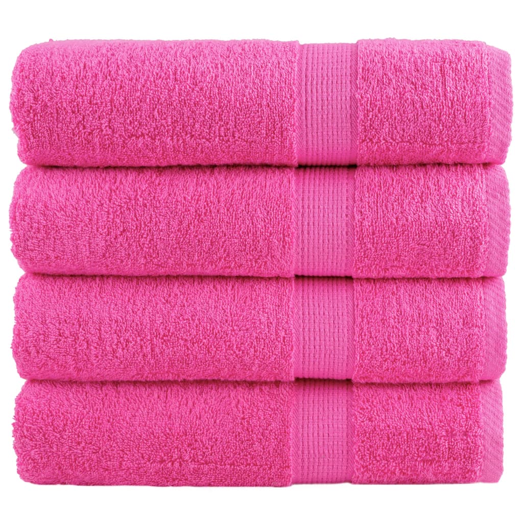 Premium-Handtücher SOLUND 4 Stk. Rosa 50x100 cm 600 g/m²