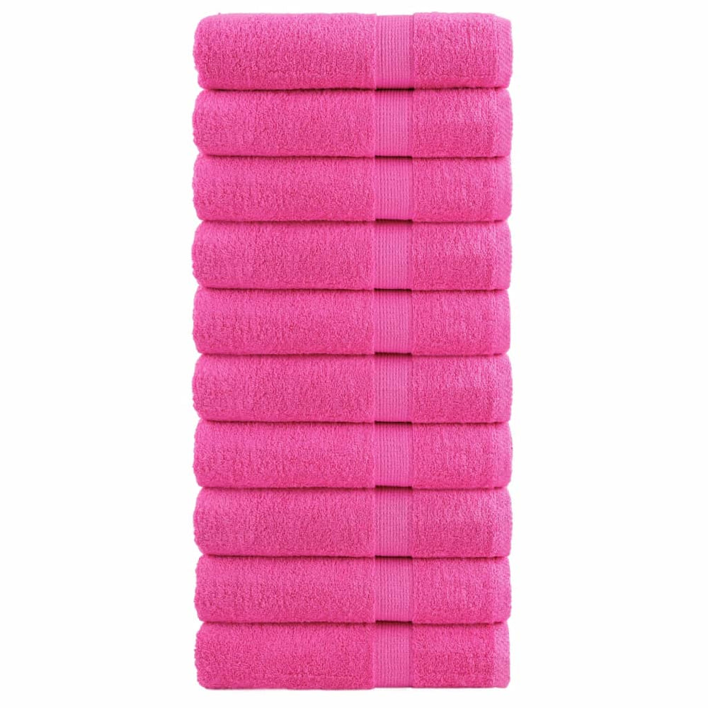 Premium-Handtücher SOLUND 10 Stk. Rosa 50x100 cm 600 g/m²