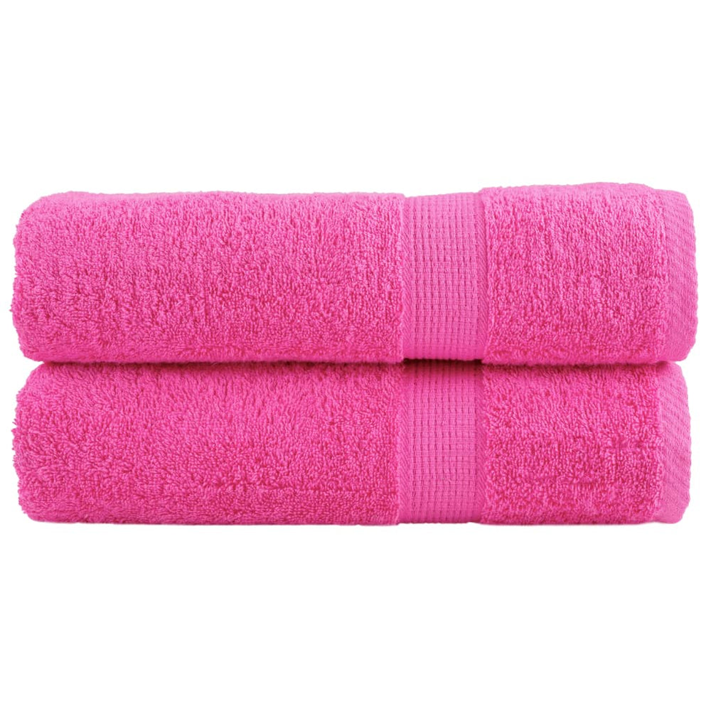 Premium Badetücher SOLUND 2 Stk. Rosa 100x150 cm 600 g/m²