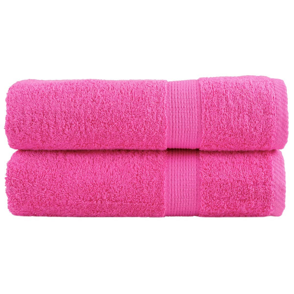 Premium Badetücher SOLUND 2 Stk. Rosa 100x150 cm 600 g/m²