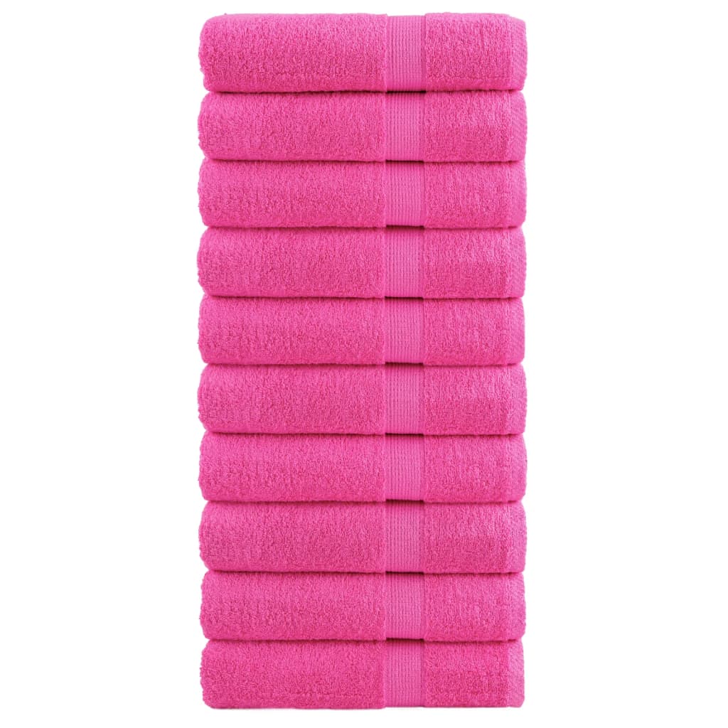 Premium Badetücher SOLUND 10 Stk. Rosa 100x150 cm 600 g/m²