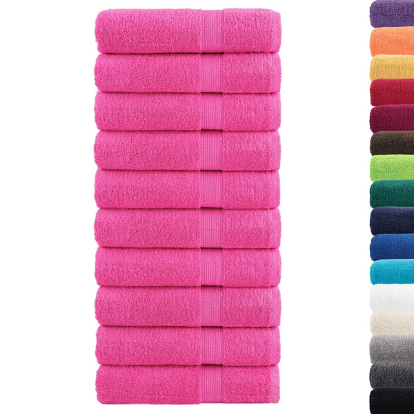 Premium Badetücher SOLUND 10 Stk. Rosa 100x150 cm 600 g/m²