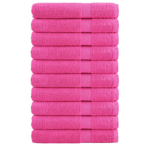 Premium-Handtücher SOLUND 10 Stk. Rosa 100x200 cm 600 g/m²