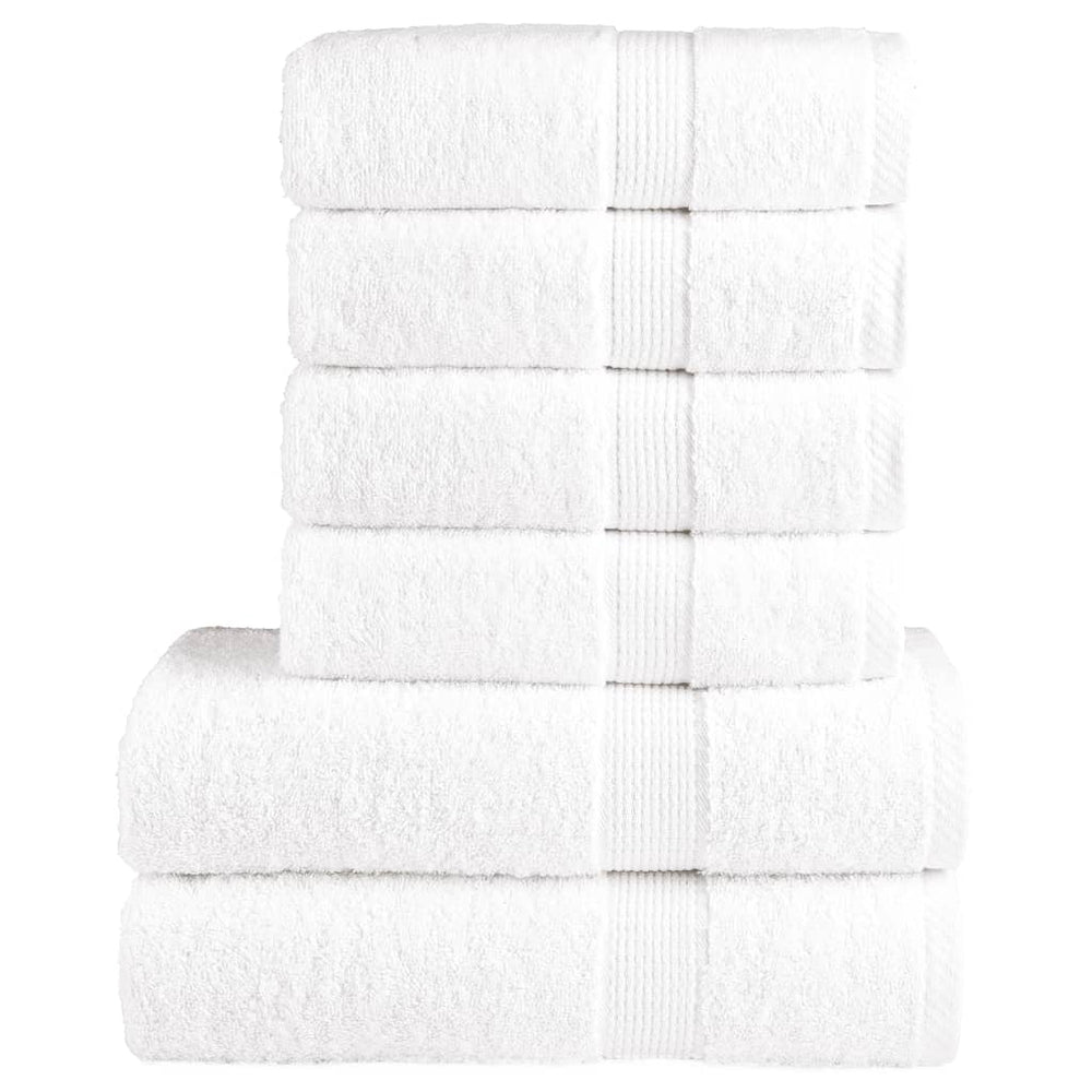 6 tlg. Premium-Handtuch-Set SOLUND Weiß 600 g/m²