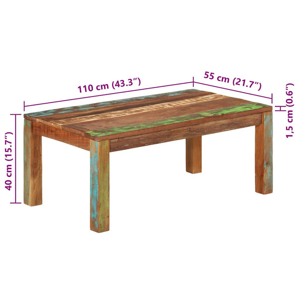 Couchtisch Altholz 110x55 cm