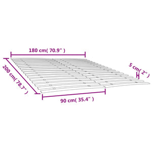 Lattenrost Ersatz 90x200 cm, 2er Set