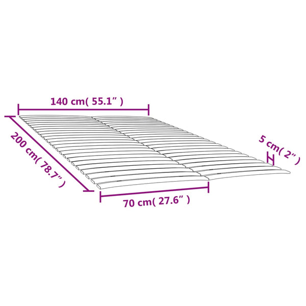 Ersatz-Lattenrost 70x200 cm, 2er-Set