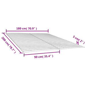 Lattenrost Ersatz 90x200 cm, 2er Set