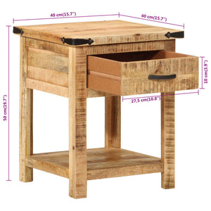 Nachttisch Mango Massivholz 40x40x50 cm