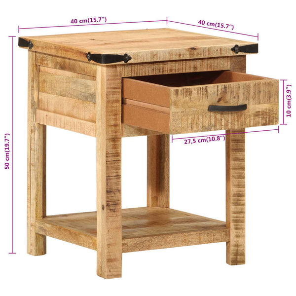 Nachttisch Mango Massivholz 40x40x50 cm