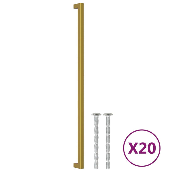 Goldene Möbelgriffe, 480mm, 20er-Set