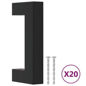 Möbelgriffe Schwarz 64mm, 20er Set