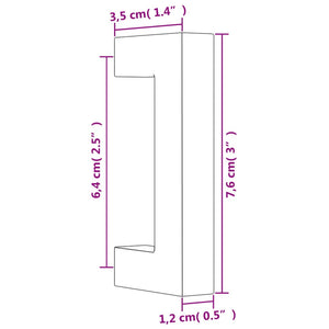 Möbelgriffe Schwarz 64mm, 20er Set
