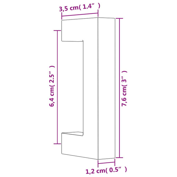 Möbelgriffe Schwarz 64mm, 20er Set