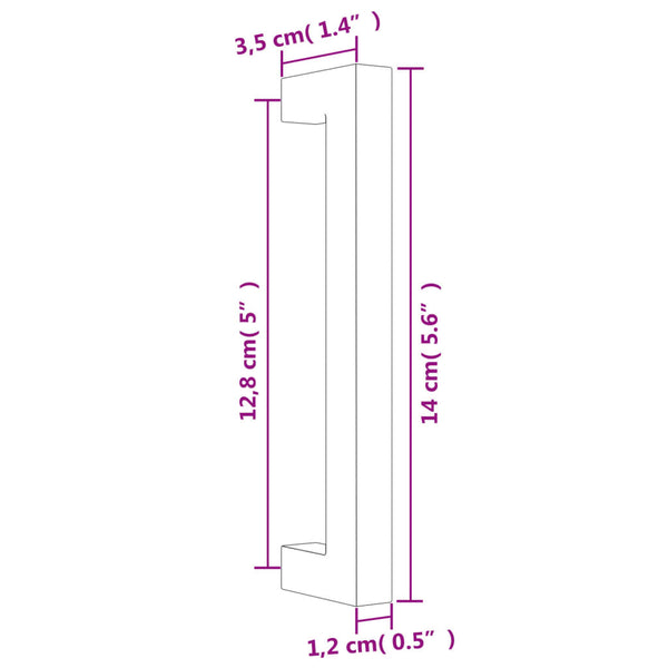 Möbelgriffe Schwarz Edelstahl 128mm, 20er Set
